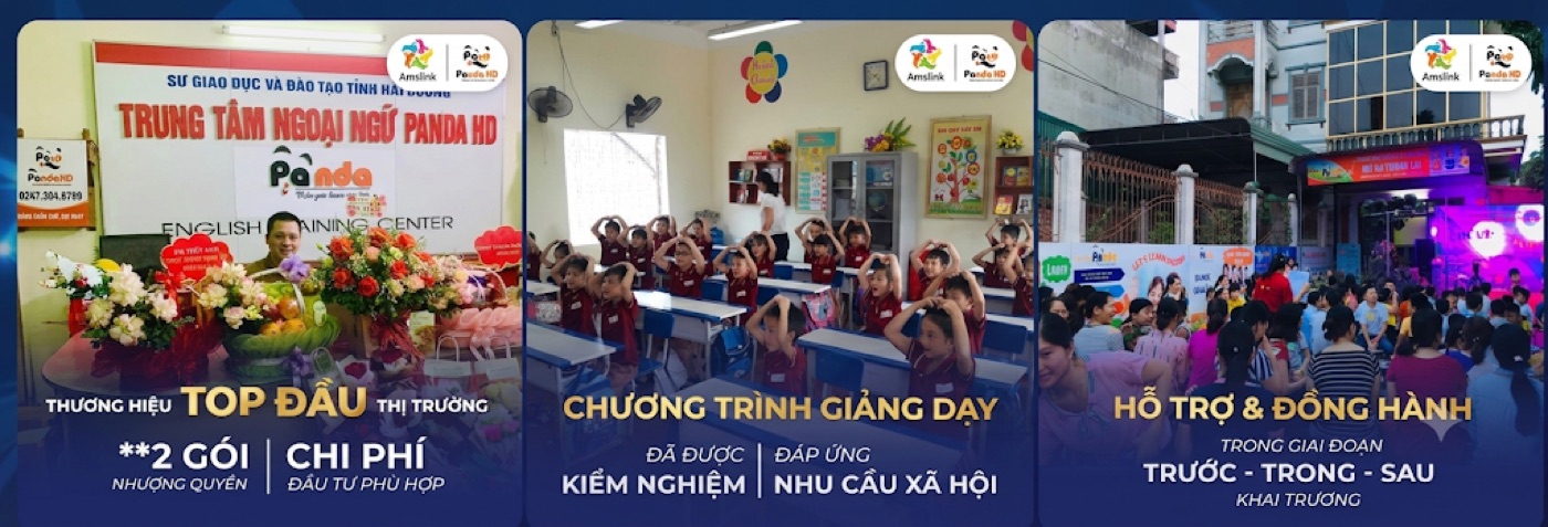 Panda HD: thương hiệu top đầu thị trường, chương trình giảng dạy đã kiểm nghiệm, hỗ trợ và đồng hành trước - trong - sau khai trương